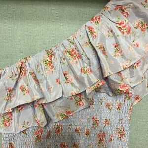 NWT Abercrombie & Fitch Floral Ruffle Off-Shoulder Top